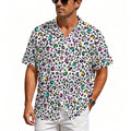 Animal Print In Colour Men's Crinkle Hawaiian Shirt
