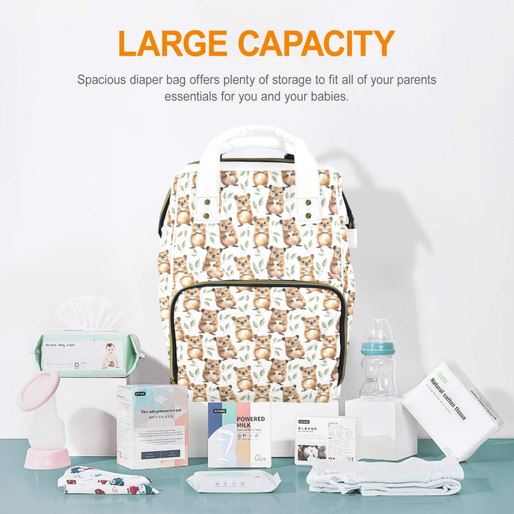 Quokkas Multi-Function Backpack, Nappy / Diaper Bag Multi-function Backpack, Nappy / Diaper Bag animal Australia Printed Offshore