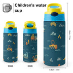 Construction Vehicles - Little Kids Water Bottle Little Kids Water Bottle Printed Offshore