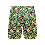 Frangipani Men's Mid-Length Beach Shorts Men's Mid-Length Beach Shorts Plants Printed Offshore