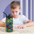 Crazy Characters - Kids Water Bottle with Chug Lid (12 oz) Kids Water Bottle with Chug Lid Printed Offshore Sci Fi