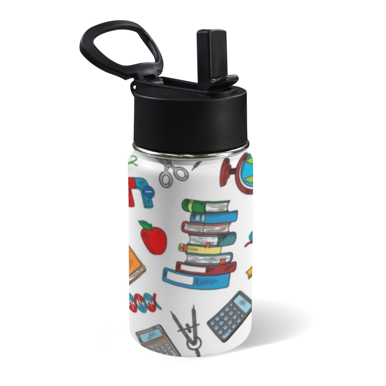 School Time - 12oz Kids Water Bottle with Straw Lid