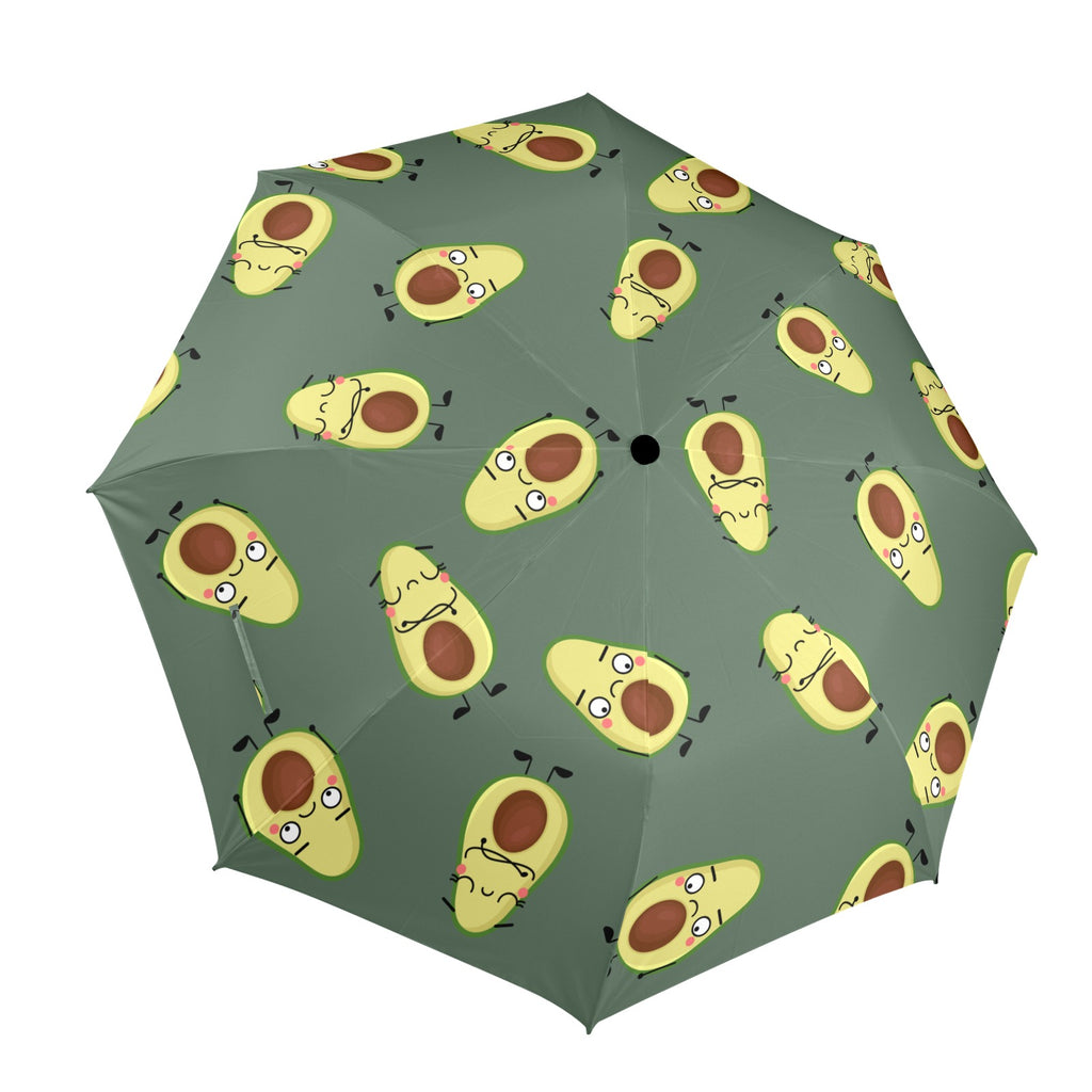 Avocado Characters - Semi-Automatic Foldable Umbrella (Model U12) One Size Semi-Automatic Foldable Umbrella (U12)