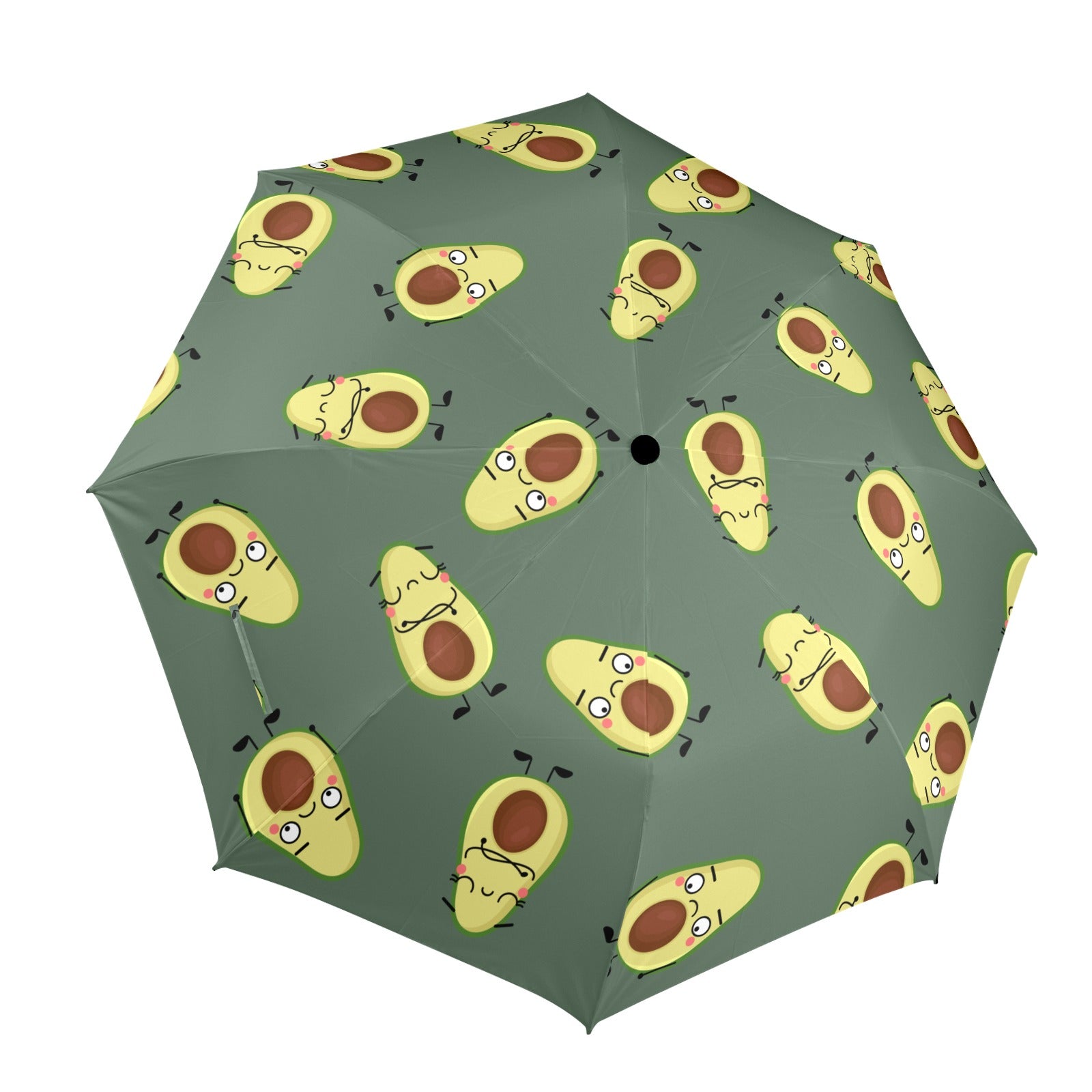 Avocado Characters - Semi-Automatic Foldable Umbrella (Model U12) One Size Semi-Automatic Foldable Umbrella (U12)