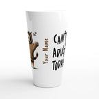 White Latte 17oz Ceramic MugPersonalise - Can't Adult Today - Personalised Latte Mug animal Globally Fulfilled