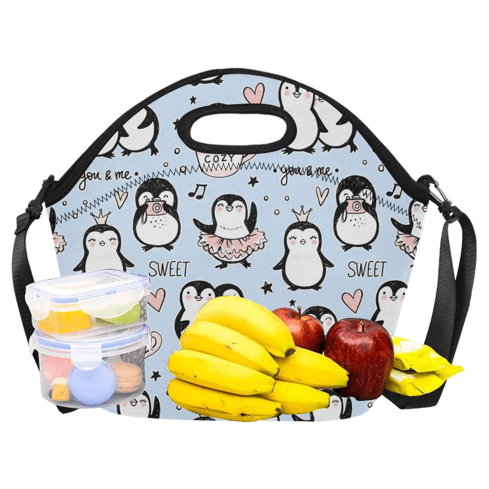 Penguin Love - Neoprene Lunch Bag Neoprene Lunch Bag Printed Offshore