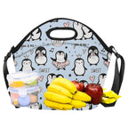Penguin Love - Neoprene Lunch Bag Neoprene Lunch Bag Printed Offshore
