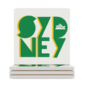 Sydney Ceramic Coasters (Square) white Ceramic Coasters Printed Offshore