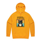Shhh, My Coffee And I Are Having A Moment, Cat - Mens Hoodie Gold Mens Hoodie animal Coffee Printed In Australia