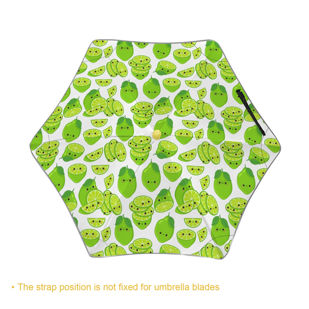 Cute Limes Kids Safe Round Corner Umbrella Kids Safe Round Corner Umbrella Food Printed Offshore