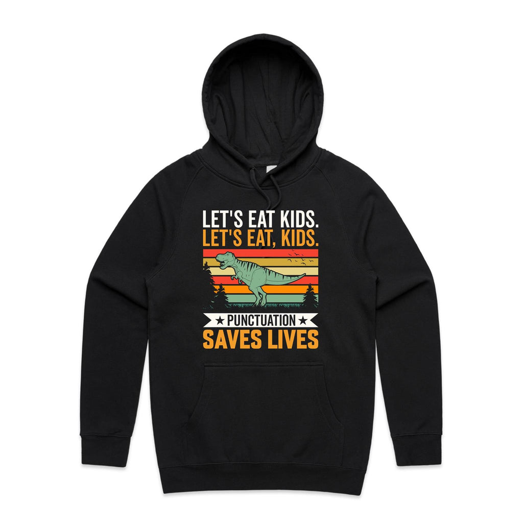 Punctuation Saves Lives, Dinosaur Man's AS Colour Hoodie