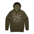 Ow! Everything Hurts Stick Figure Men's AS Colour Hoodie Army Mens Hoodie Printed In Australia