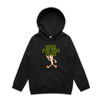 Here For The Food - Kids Hoodie Black Kids Hoodie Food Printed In Australia