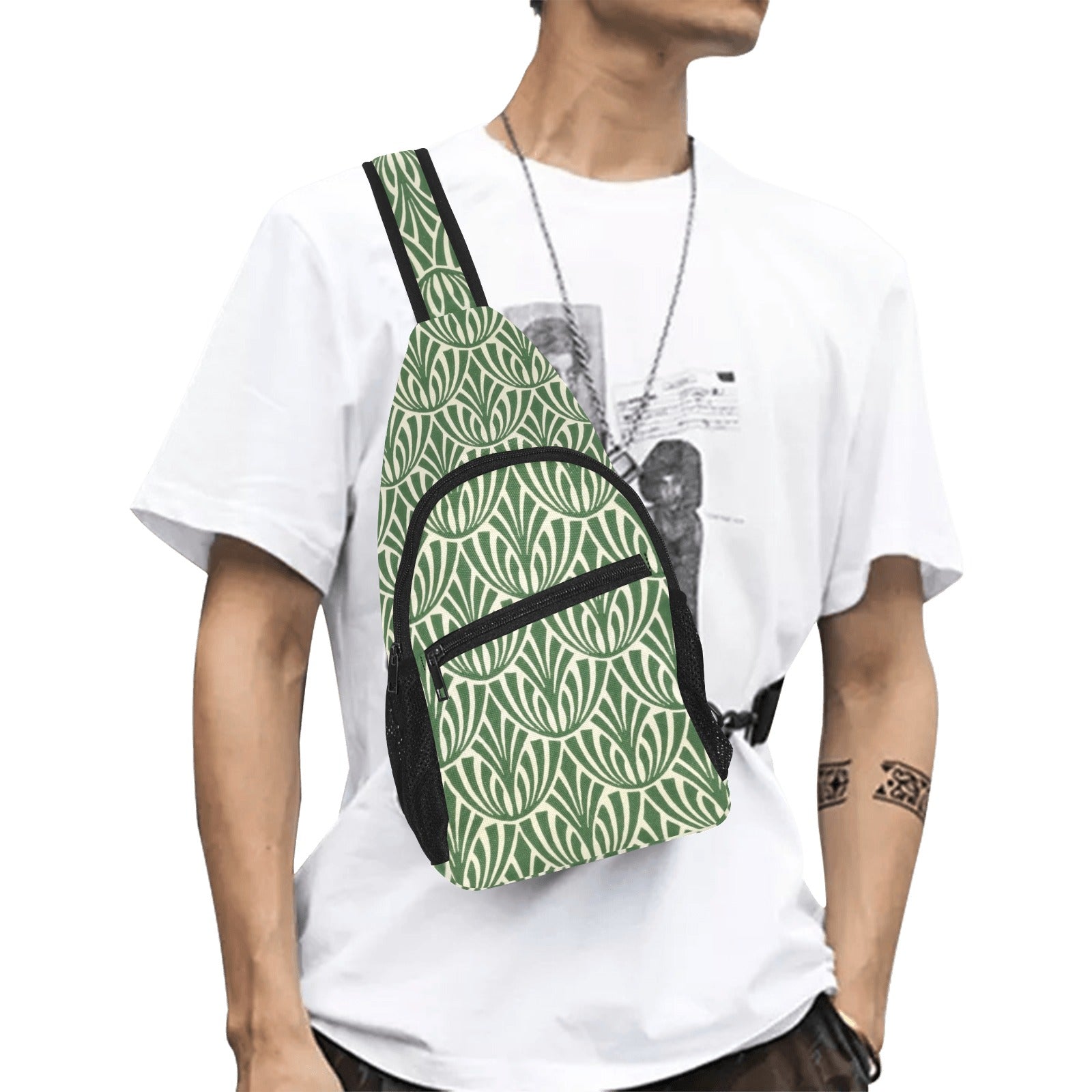 Green Pattern - Chest Bag