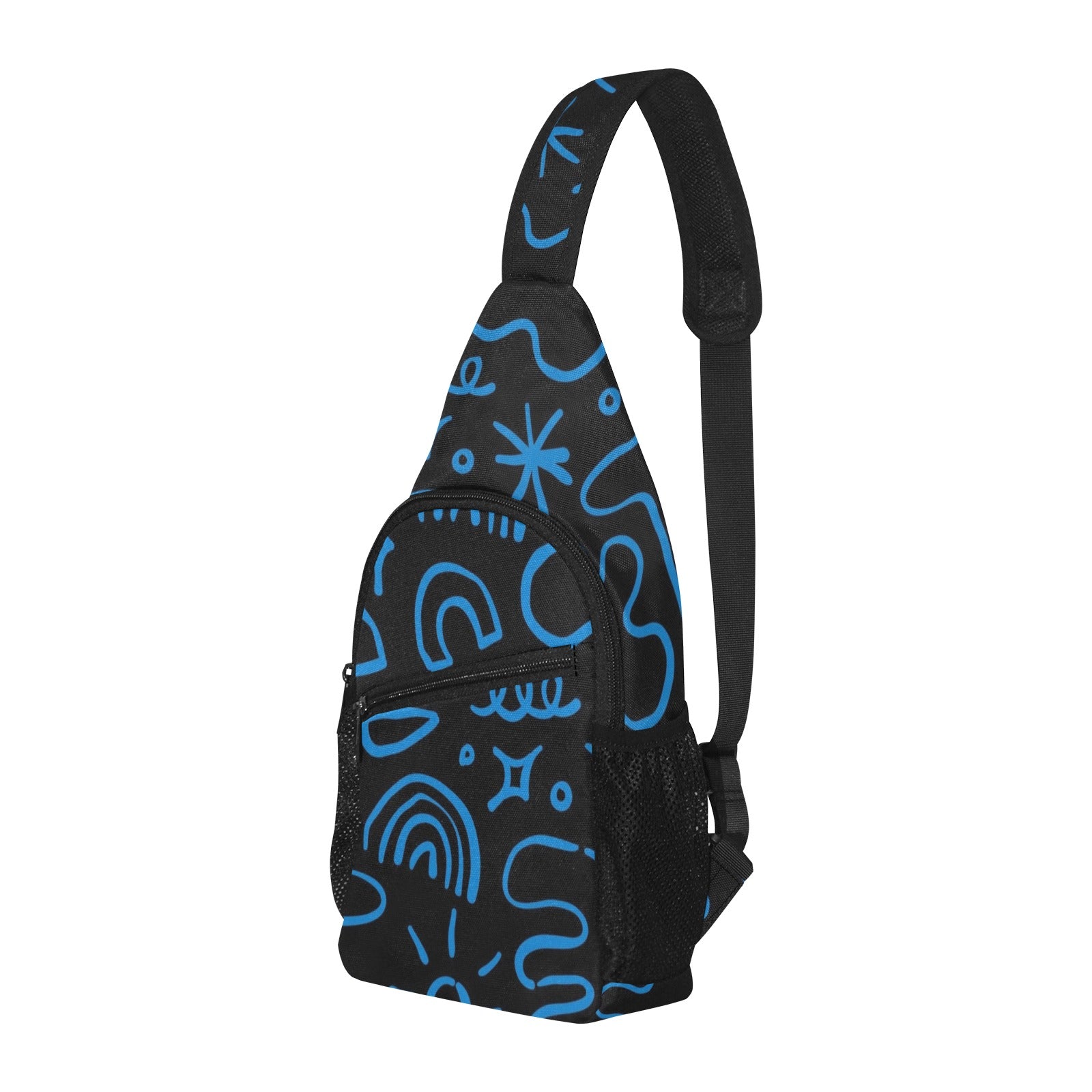 Blue Squiggle - Chest Bag