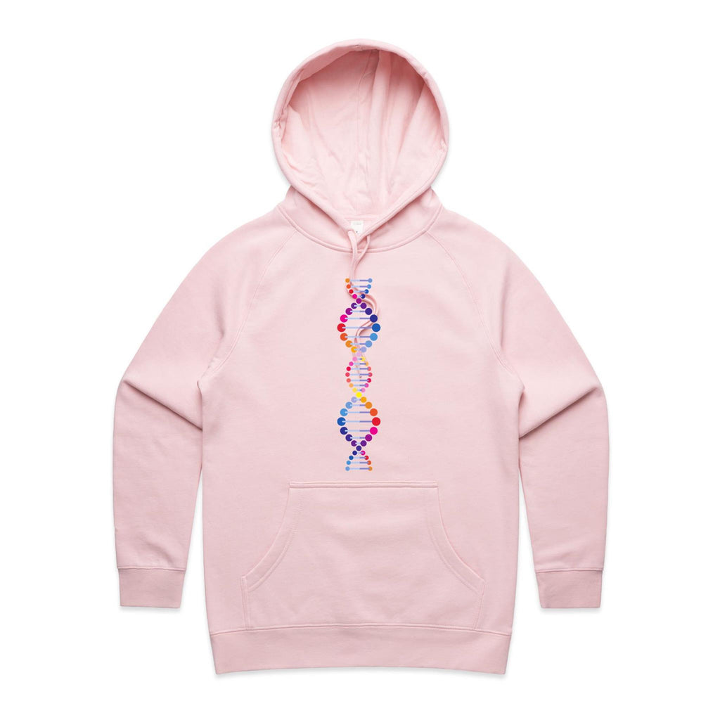 DNA - Womens Hoodie Pink Womens Hoodie Printed In Australia Science