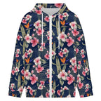 Dark Hawaiian Floral Women's Full-Zip Hoodie