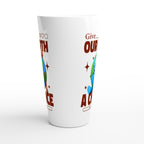Give Our Earth A Chance - White Latte 17oz Ceramic Mug Latte Mug Environment Globally Fulfilled