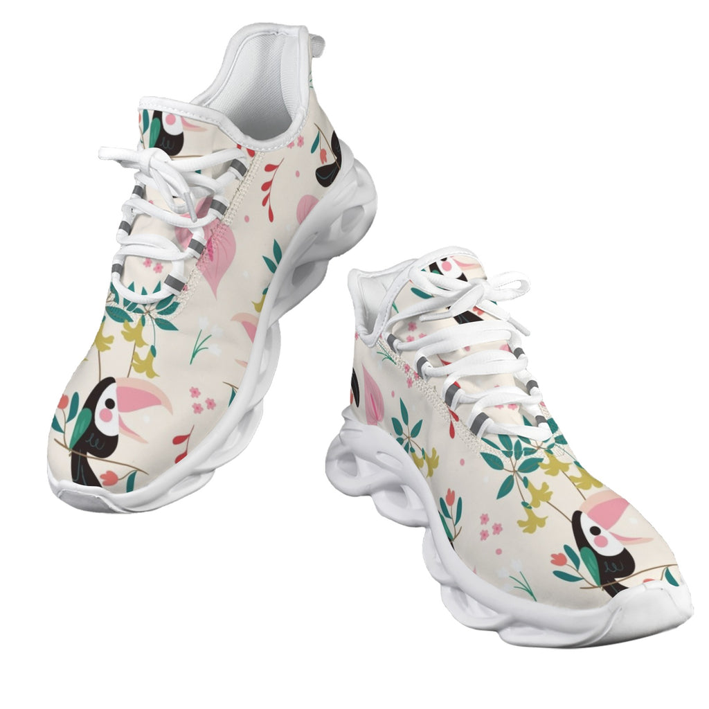 Toucans In Pink Women's Twisted Sole Sneakers