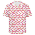 Pink Donuts Men's Crinkle Hawaiian Shirt