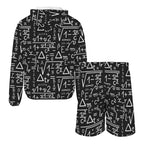 Mathematics Men's Lightweight Sun Hoodie & Shorts Set Men's Lightweight Sun Hoodie & Shorts Maths Printed Offshore