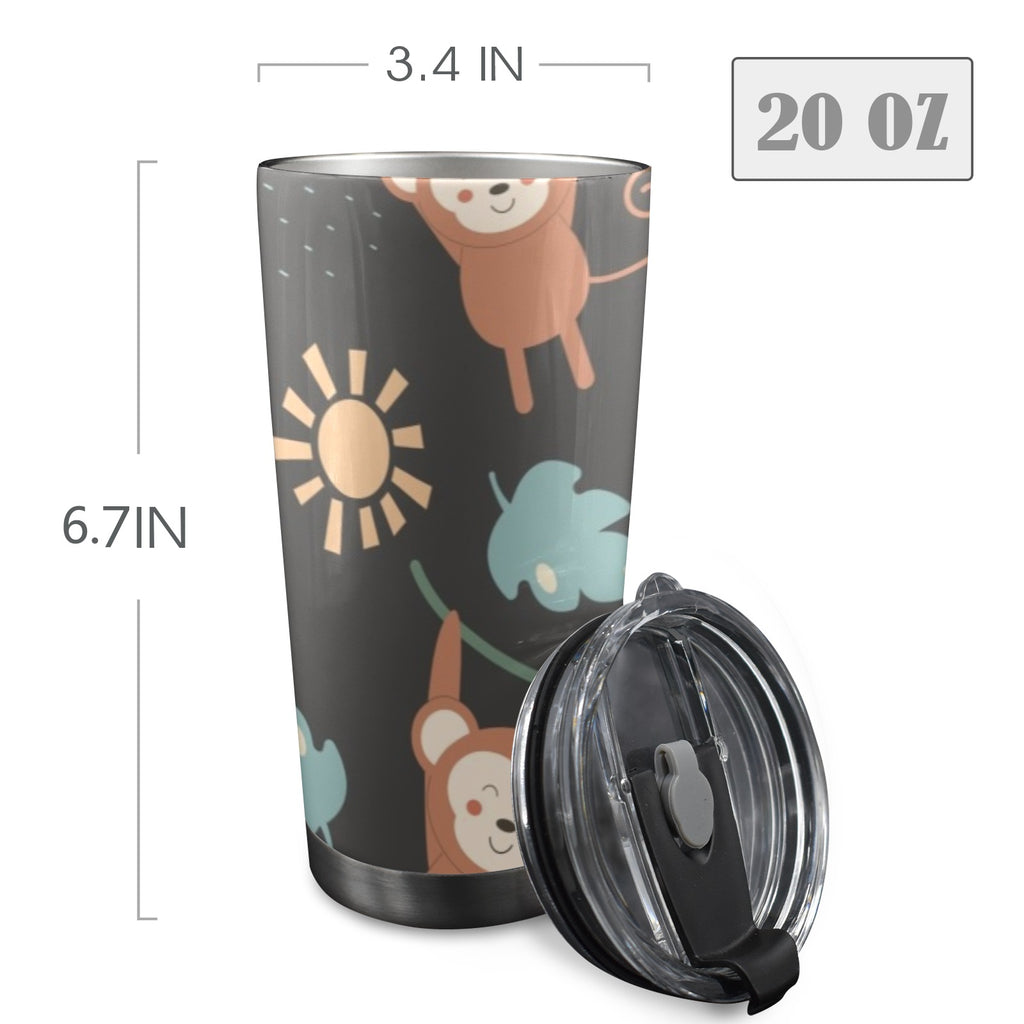 Monkey Swing - 20oz Mobile Tumbler with Lid (Black Lock)