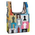 Colourful Chess Collapsible Shopping Bag white One size Foldable Shopping Bag Printed Offshore