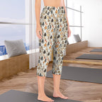 Lots Of Cats Women's High Waist Pocket Capri Yoga Leggings Women's High Waist Capri Yoga Leggings animal Printed Offshore