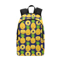 Happy Pineapples Fabric Backpack One Size Fabric Backpack Food Printed Offshore