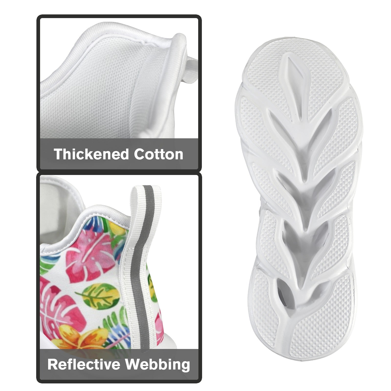 Bright Painted Tropical Women's Twisted Sole Sneakers