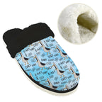 Dad Seagull Men's Fur Trim Thick-Sole Indoor Slippers Men's Fur Trimmed Slippers animal Dad Printed Offshore