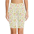 Tropical Surf Women's Bike Shorts With Side Pockets