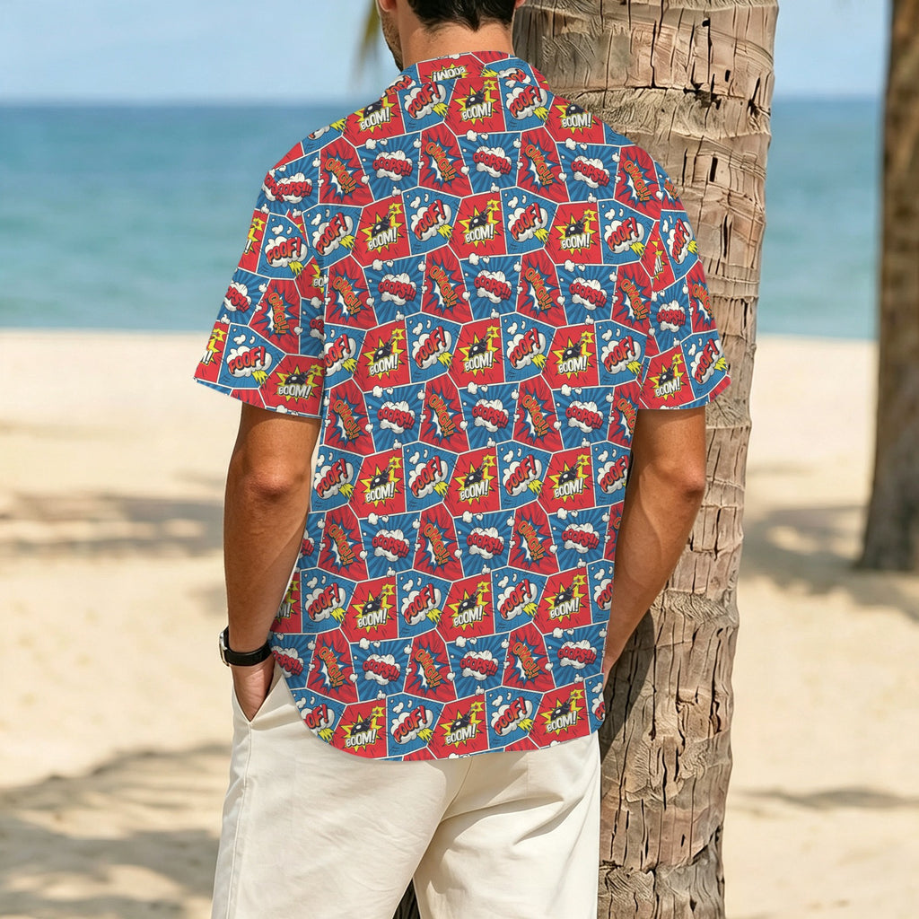 Comic Book Men's Crinkle Hawaiian Shirt
