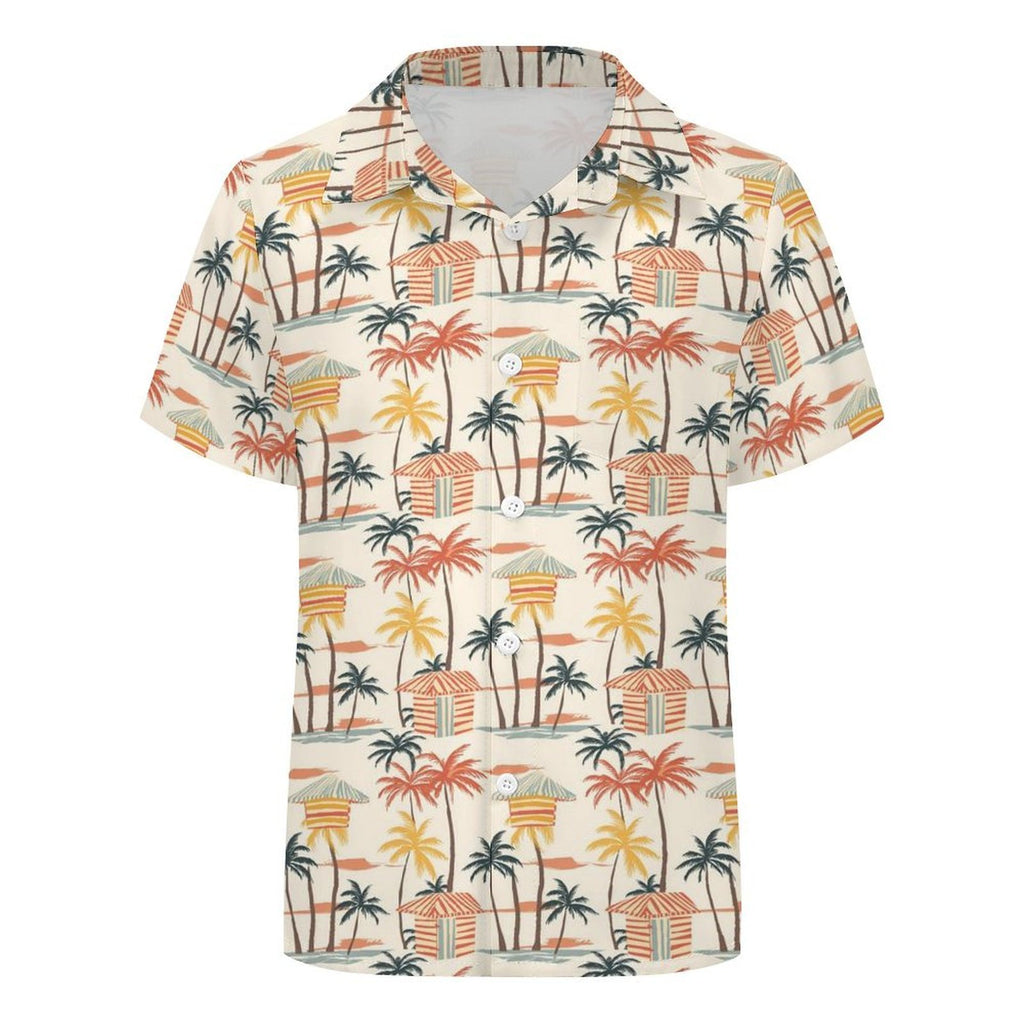 Beach Shack Kids Youth Short Sleeve Button Up Shirt