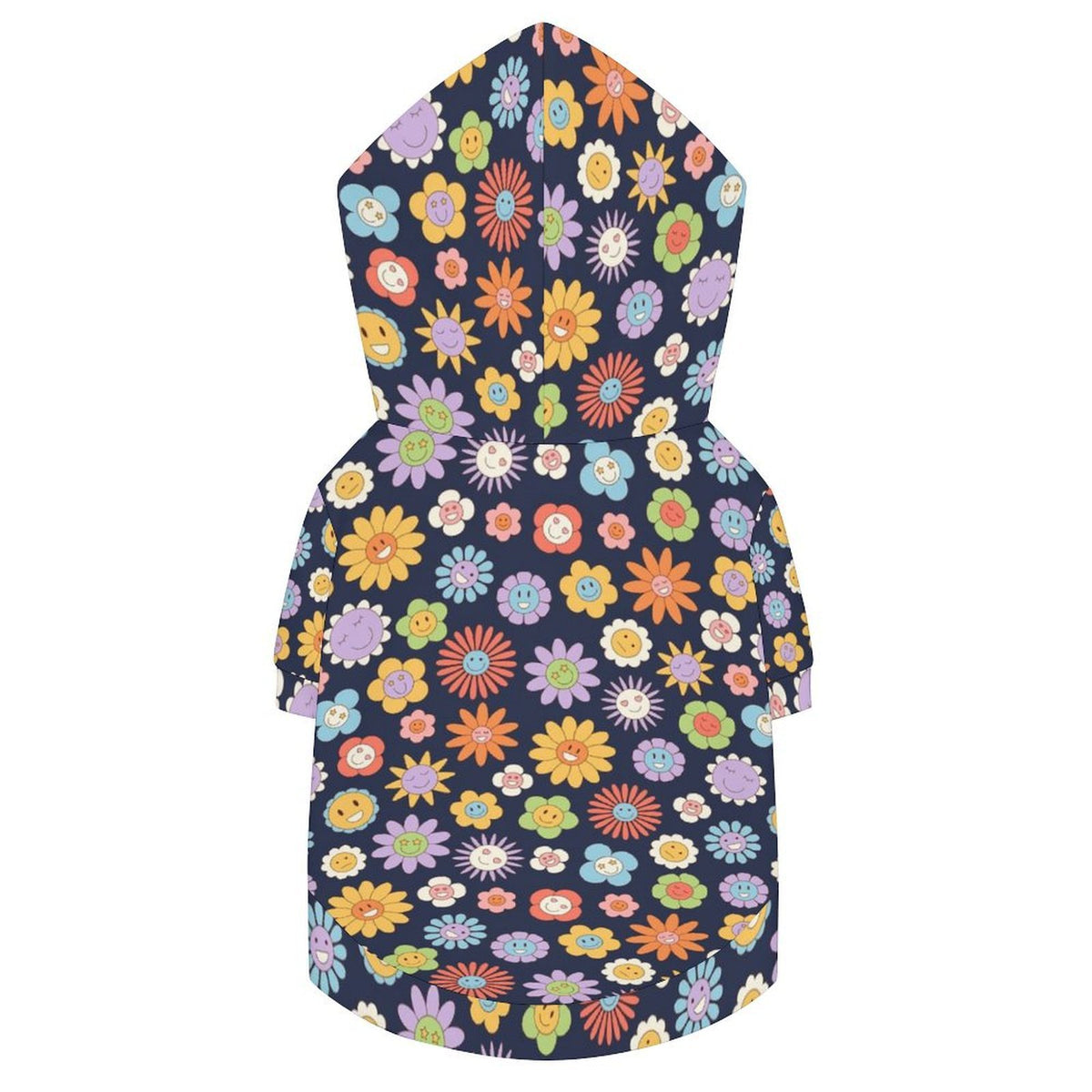 Groovy Flowers Pet Hoodie (Large Size)