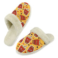 Cola Men's Fur Trim Thick-Sole Indoor Slippers 2XL Men's Fur Trimmed Slippers Food Printed Offshore