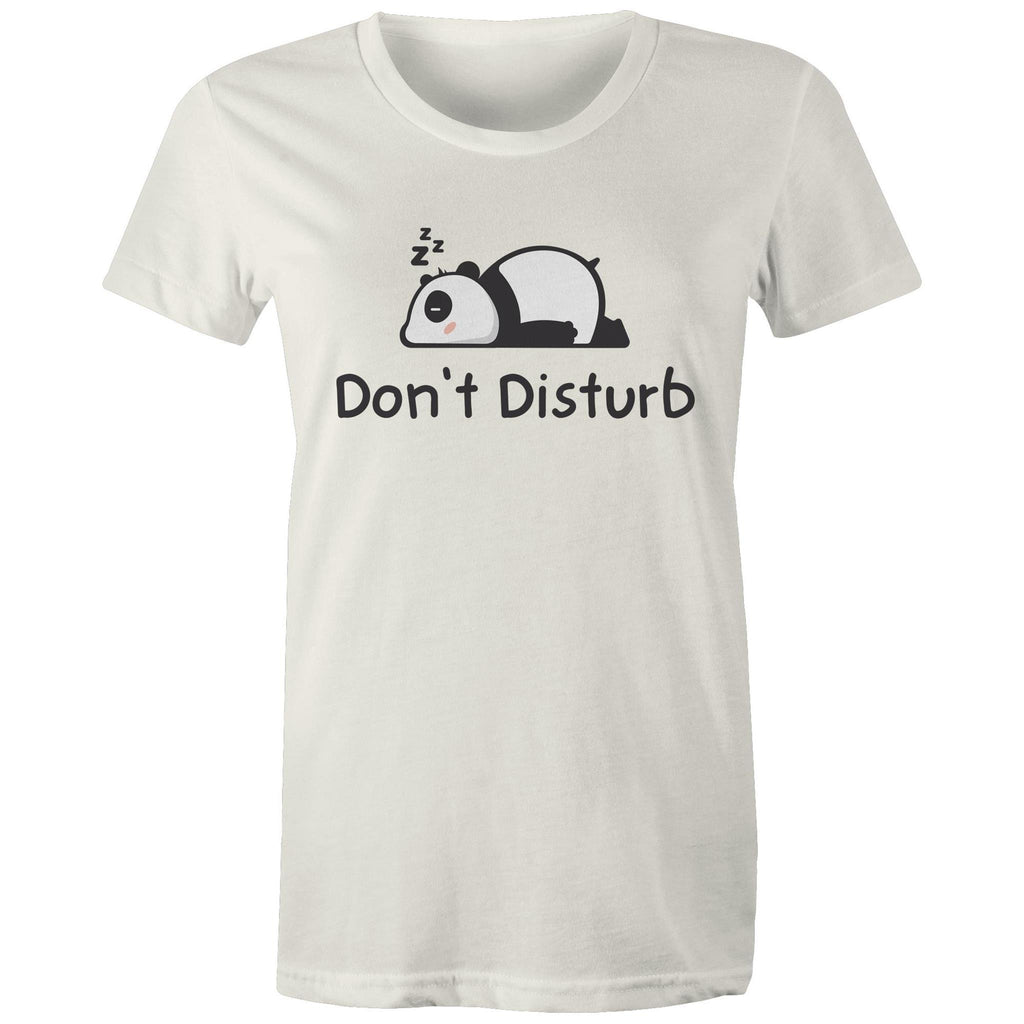 Panda, Don't Disturb - Womens T-shirt Natural Womens T-shirt animal Printed In Australia