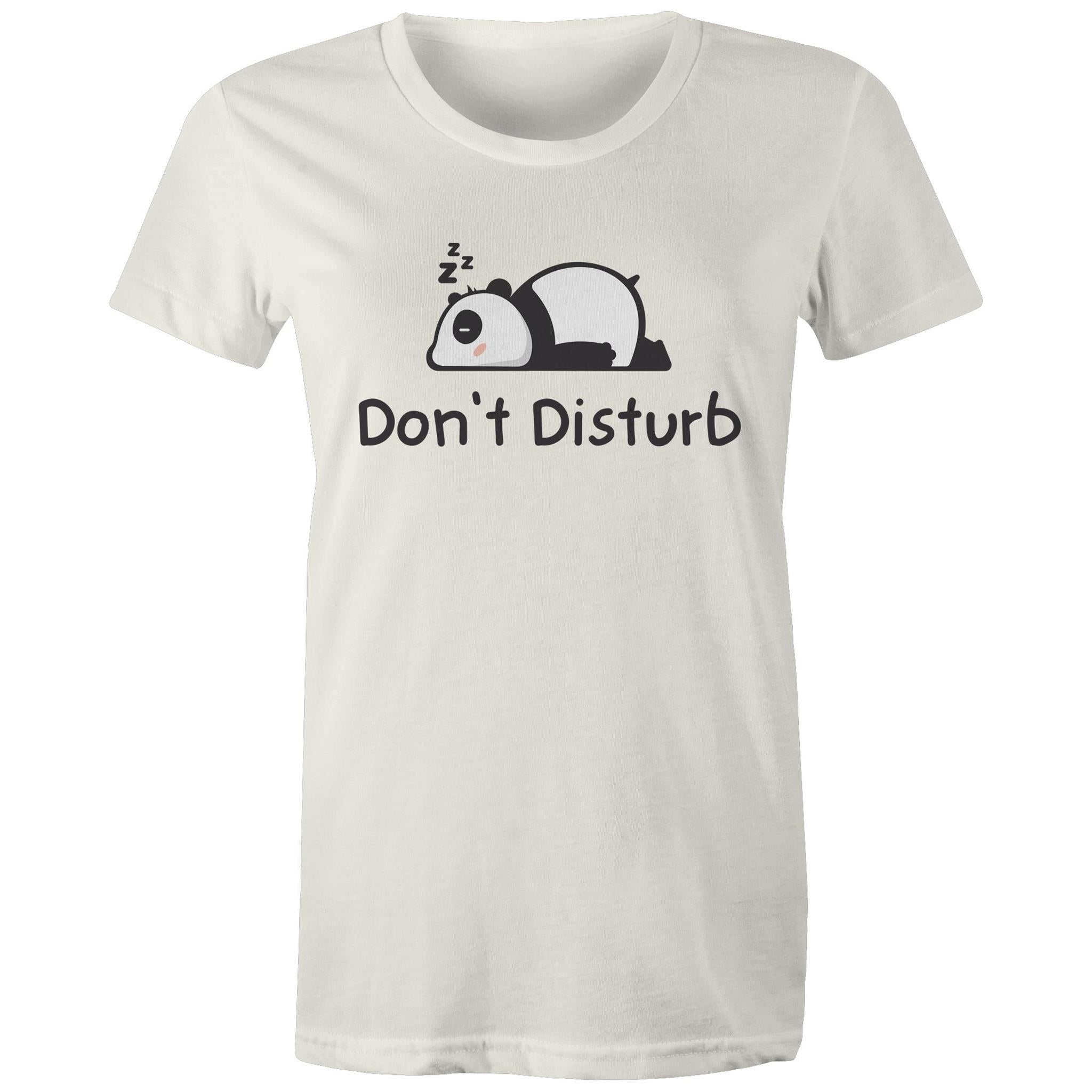 Panda, Don't Disturb - Womens T-shirt Natural Womens T-shirt animal Printed In Australia