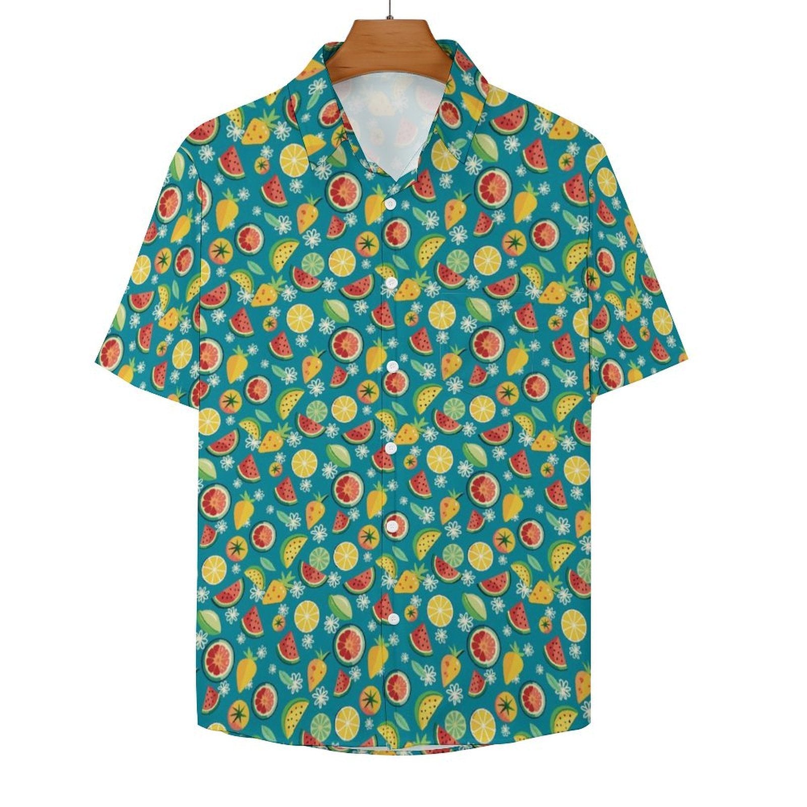 Summer Fruit Women's Short-Sleeve Button Up Shirt