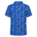 Cats In Space Kids Youth Short Sleeve Button Up Shirt