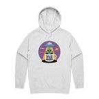 Coffee, Alien, UFO, Take Me To Your Brewer Men's AS Colour Hoodie White Marle Mens Hoodie Coffee Printed In Australia Sci Fi