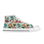 Surfing Safari Men's High Top Canvas Shoes Men's Classic High Top Canvas Shoes Printed Offshore Surf