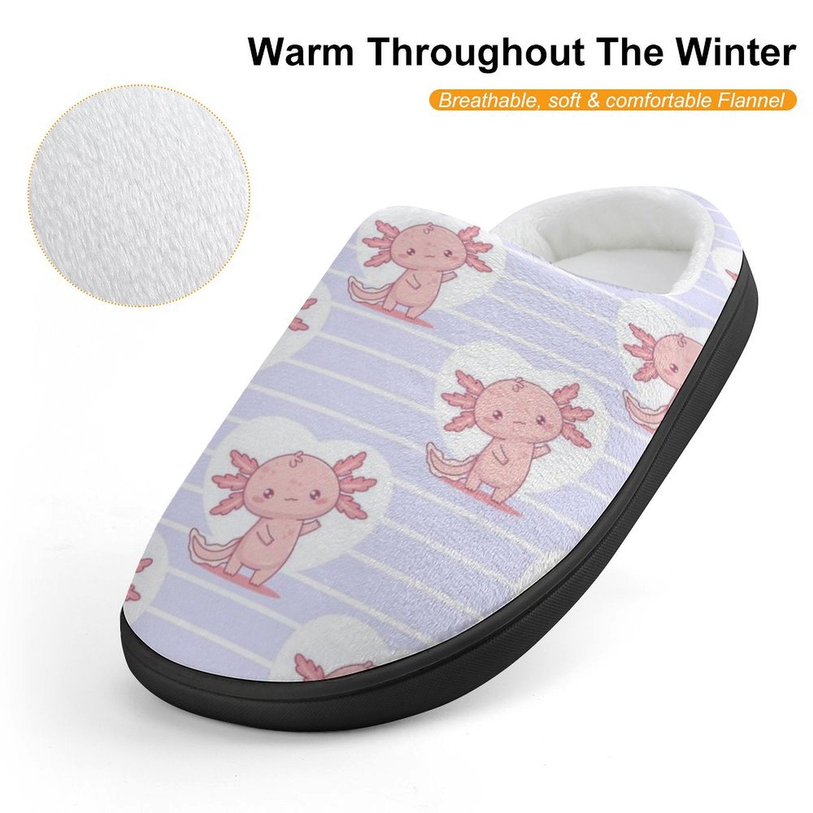 Axolotl Love Kids Cotton Slippers