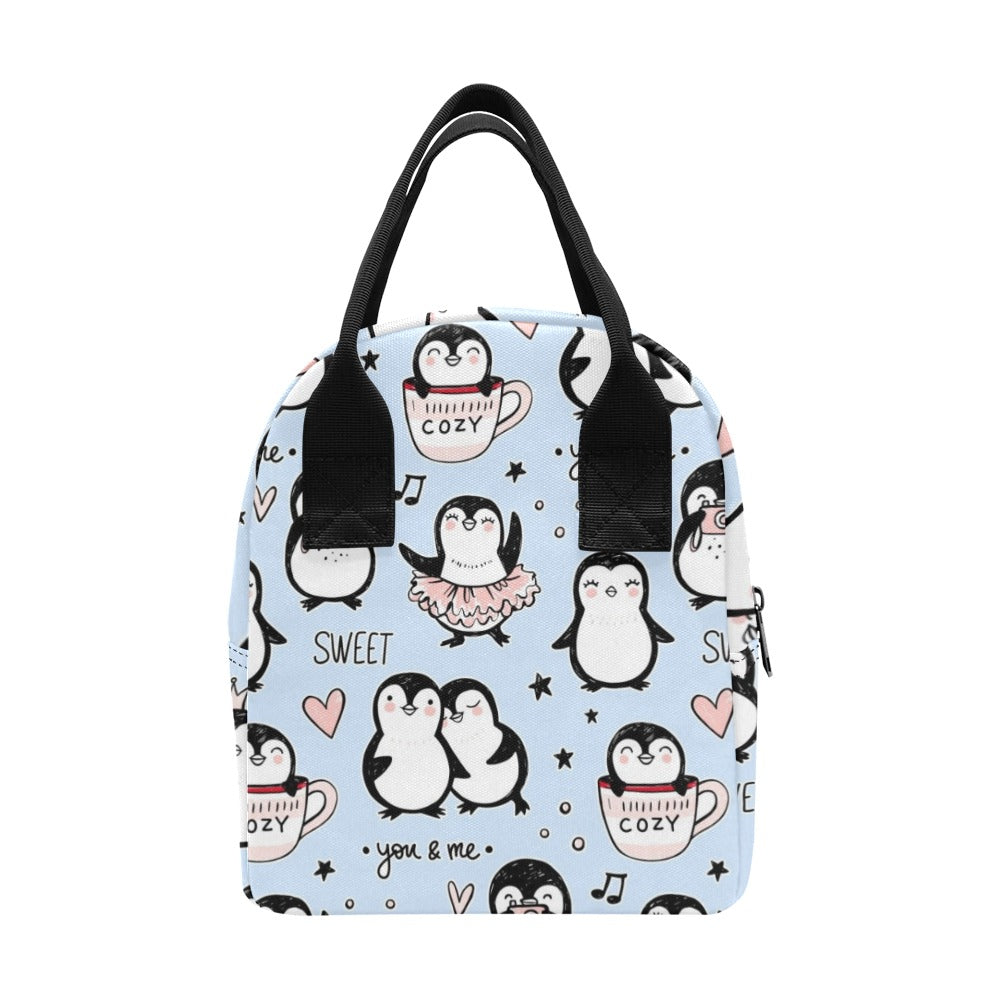 Penguin Love - Zipper Lunch Bag Zipper Lunch Bag Printed Offshore