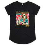 Retro Coffee Woman Women's AS Colour Scoop Neck T-Shirt Black Womens Scoop Neck T-shirt Coffee Printed In Australia Retro