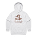 I Prefer Books Over People Women's AS Colour Hoodie White Marle Womens Hoodie Printed In Australia Reading