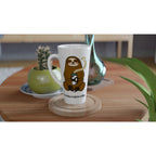 Sloth, No Talkie Before Coffee - White Latte 17oz Ceramic Mug Latte Mug animal Coffee Globally Fulfilled