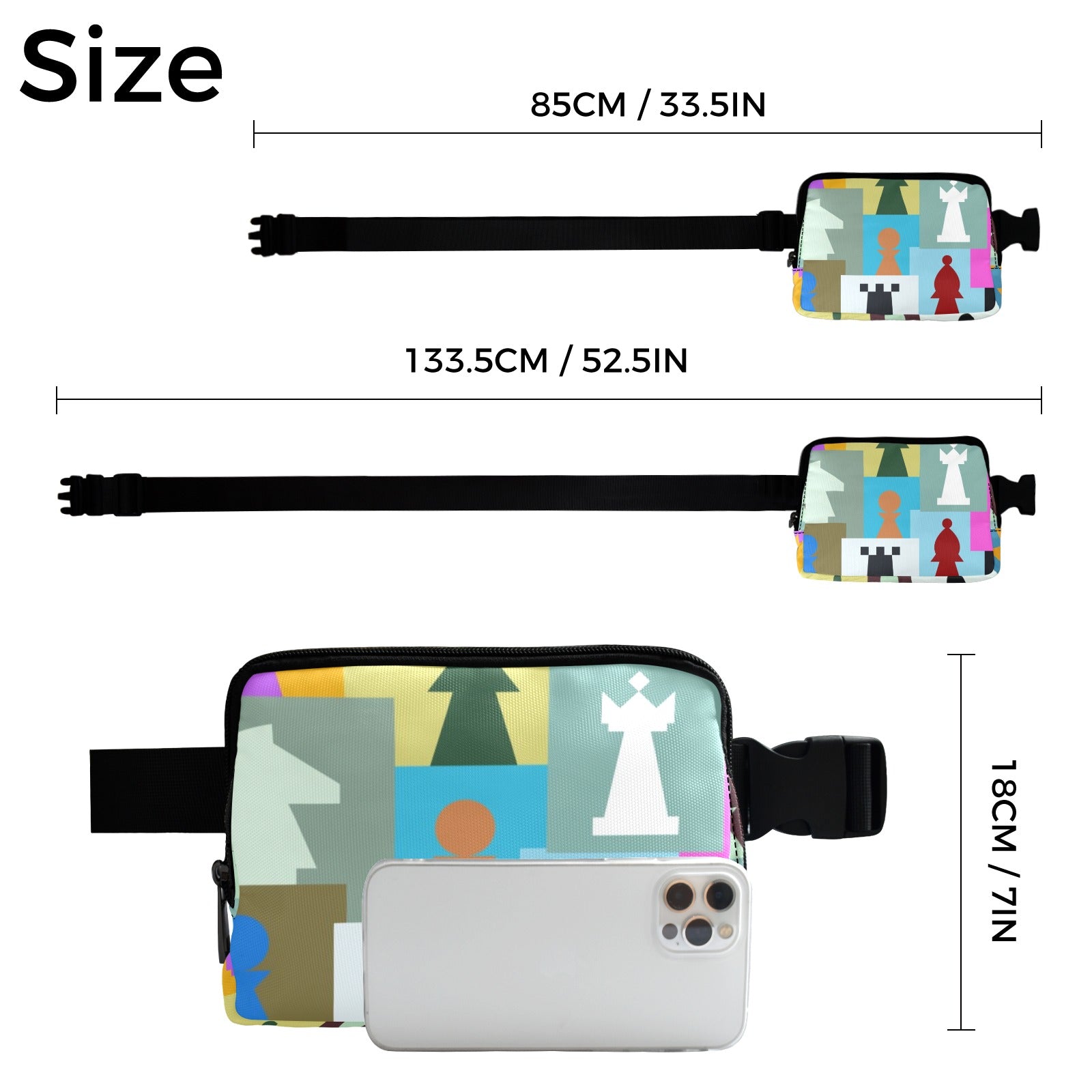 Colourful Chess - Belt Bag