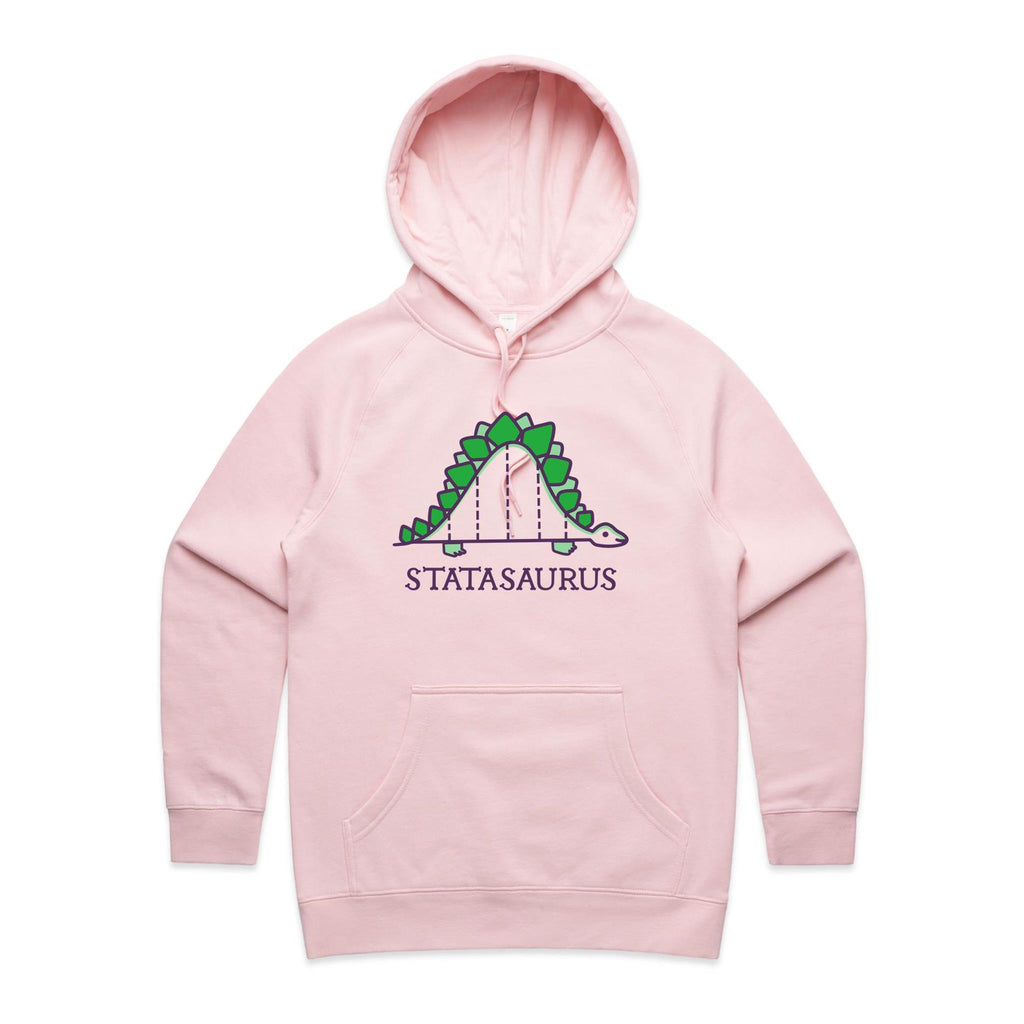 Statasaurus, Maths - Womens Hoodie Pink Womens Hoodie Maths Printed In Australia