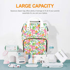 Bright Painted Tropical Multi-Function Backpack, Nappy / Diaper Bag Multi-function Backpack, Nappy / Diaper Bag Plants Printed Offshore